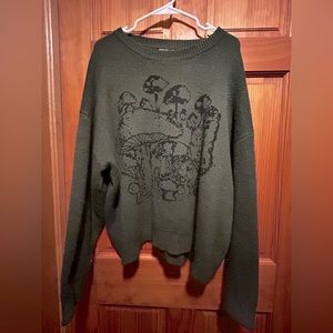 Oversize green mushroom sweater